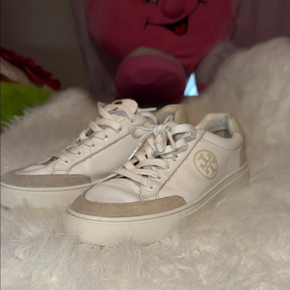 Tory Burch Shoes - Tory Burch Cream and Gray Sneakers